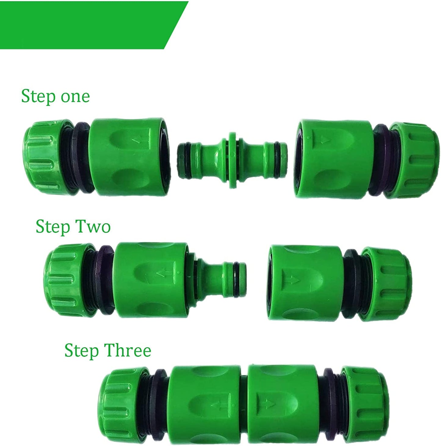 10Pack Garden Hose Tap Connector Hose Pipe Fittings Kit for Outdoor Tap&Join Hose Pipe Tube(2 Double Male Snap Connector,6 Hose End Quick Connector,2 Hose Tap Connector 1/2 Inch &3/4 Inch Size 2-In-1)