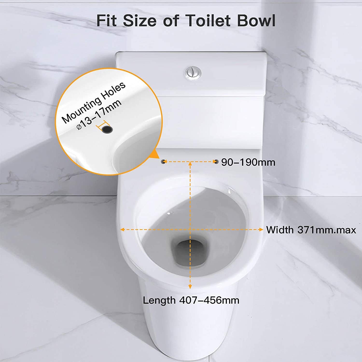 Soft Close Toilet Seat, Toilet Seat with Quick Release for Easy Clean, Simple Top Fixing, Standard Toilet Seats White with Adjustable Hinges, O Shape