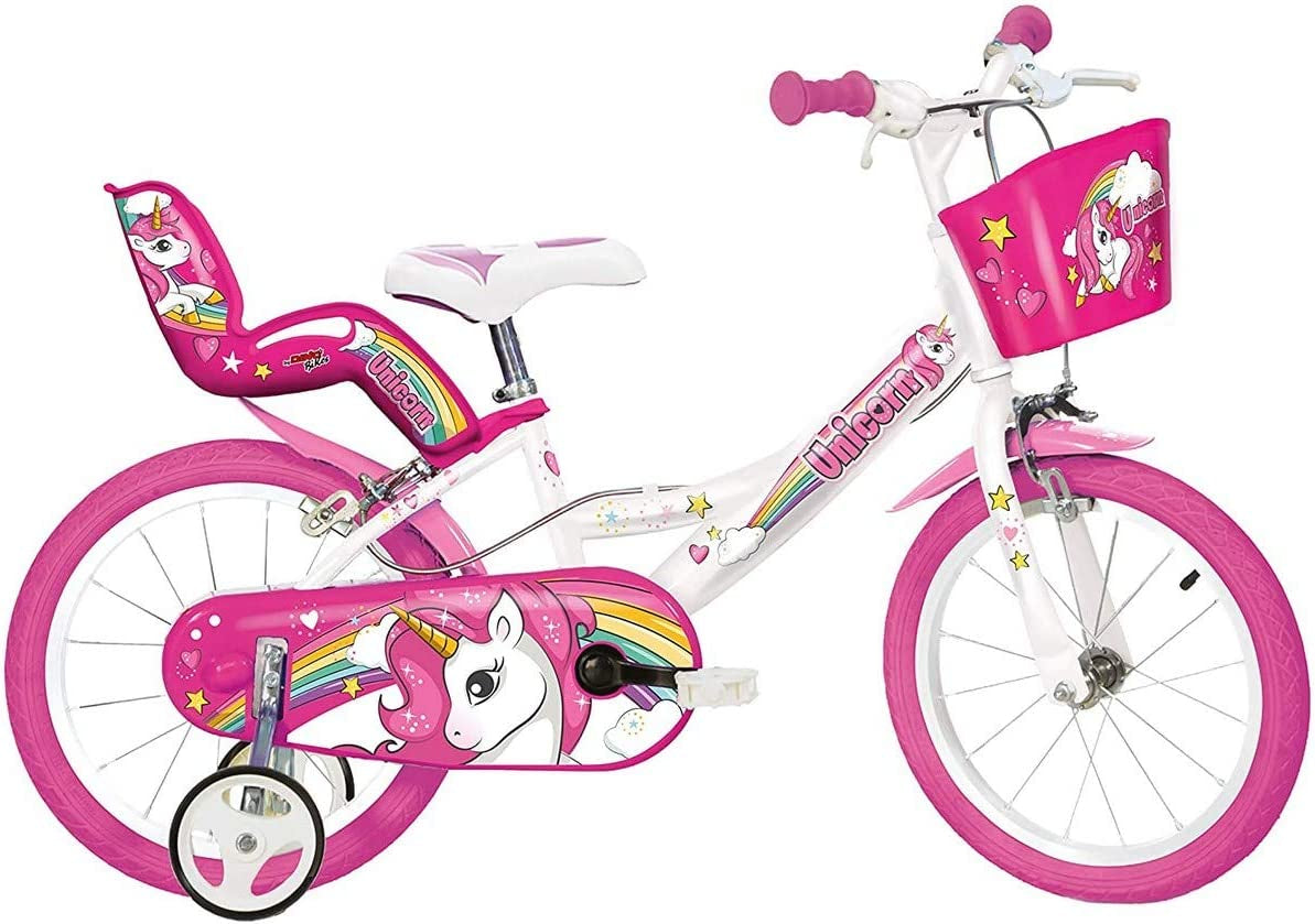 144R-UN Unicorn 14" Bicycle 14'', White & Pink