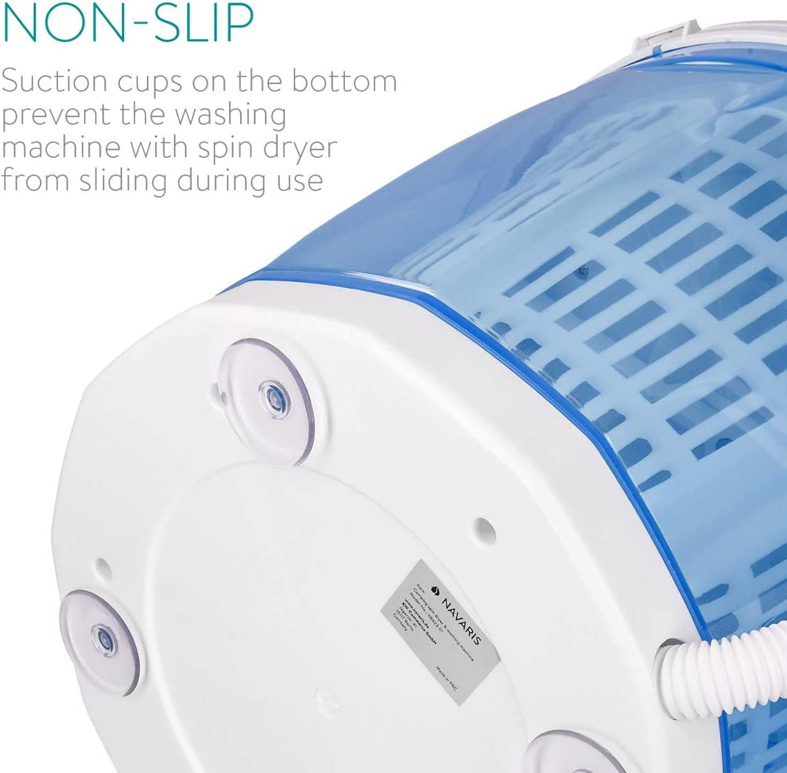 2-In-1 Mini Washing Machine and Spin Dryer - Holds up to 2 Kg - Portable Hand Cranked Non-Electric Top Washer/Dryer for Camping, Caravans