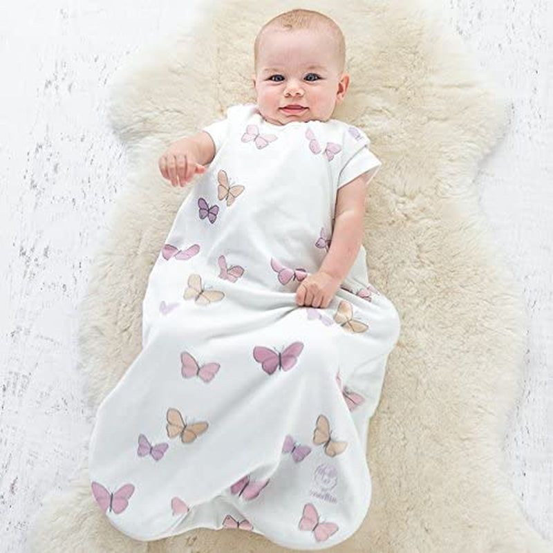 Baby Sleep Bag 4 Season Basic Merino Wool Infant Sleeping Bag 0-6 Months Butterfly