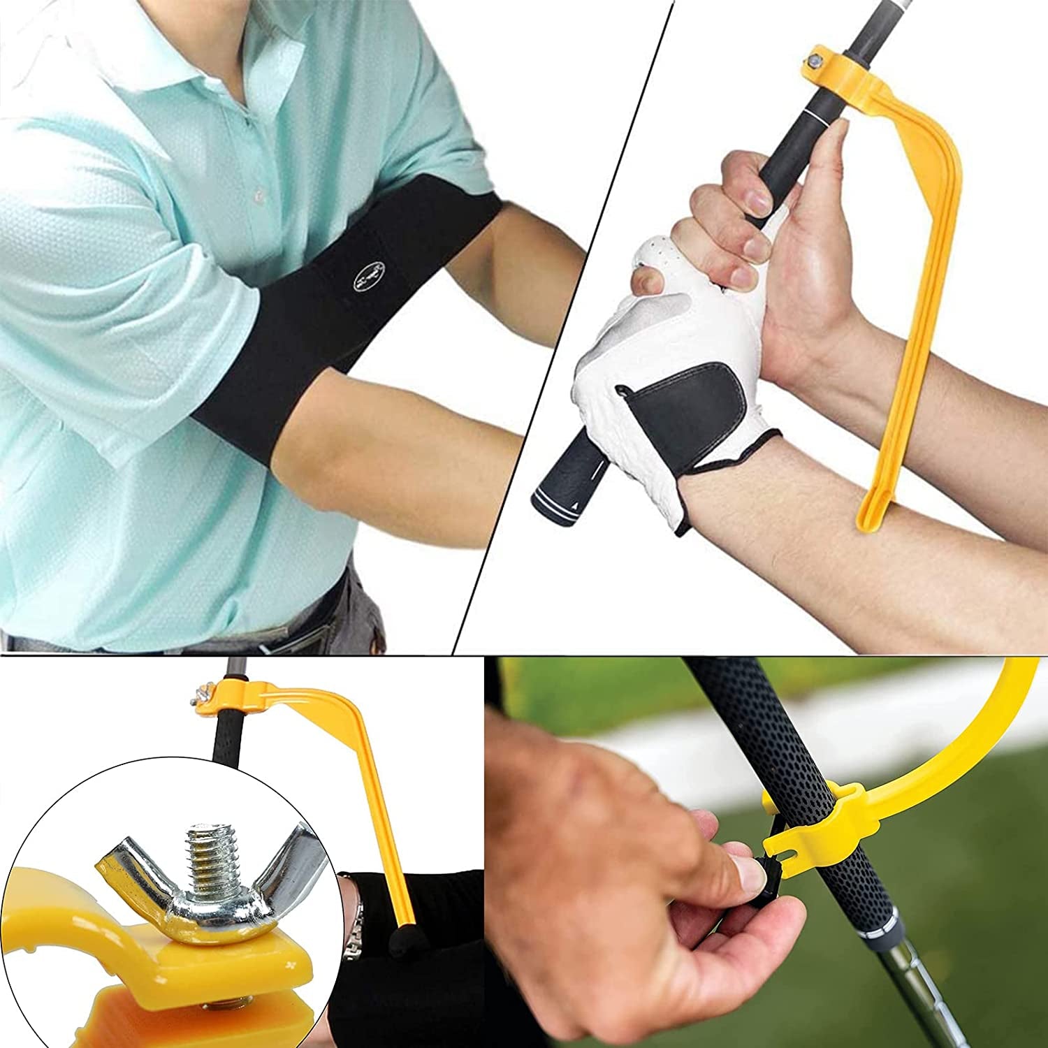 Golf Swing Trainer Aids for Golfer Golf Beginner, Golf Swing Trainers Posture Correction Tool Value Gift Set