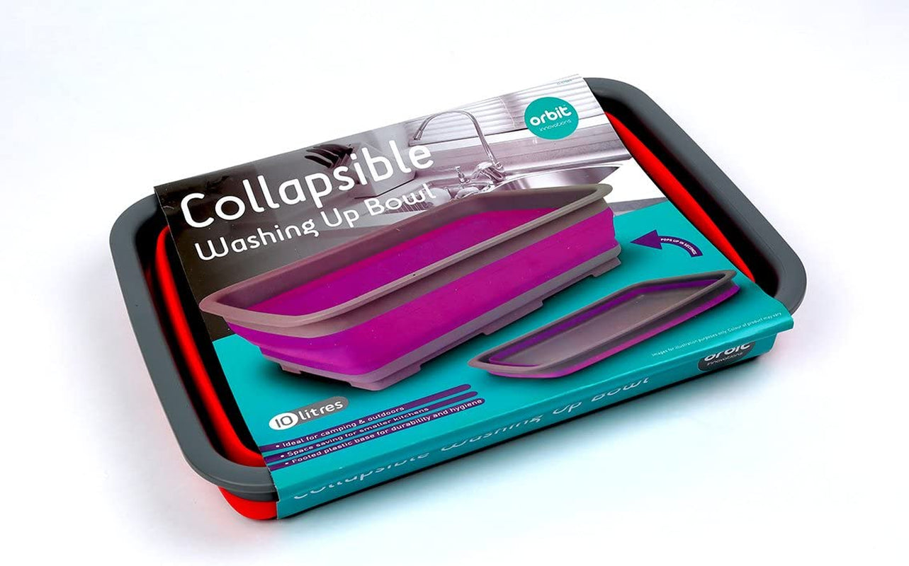 Collapsible Washing up Bowl - Ideal for Camping (Colours May Vary)