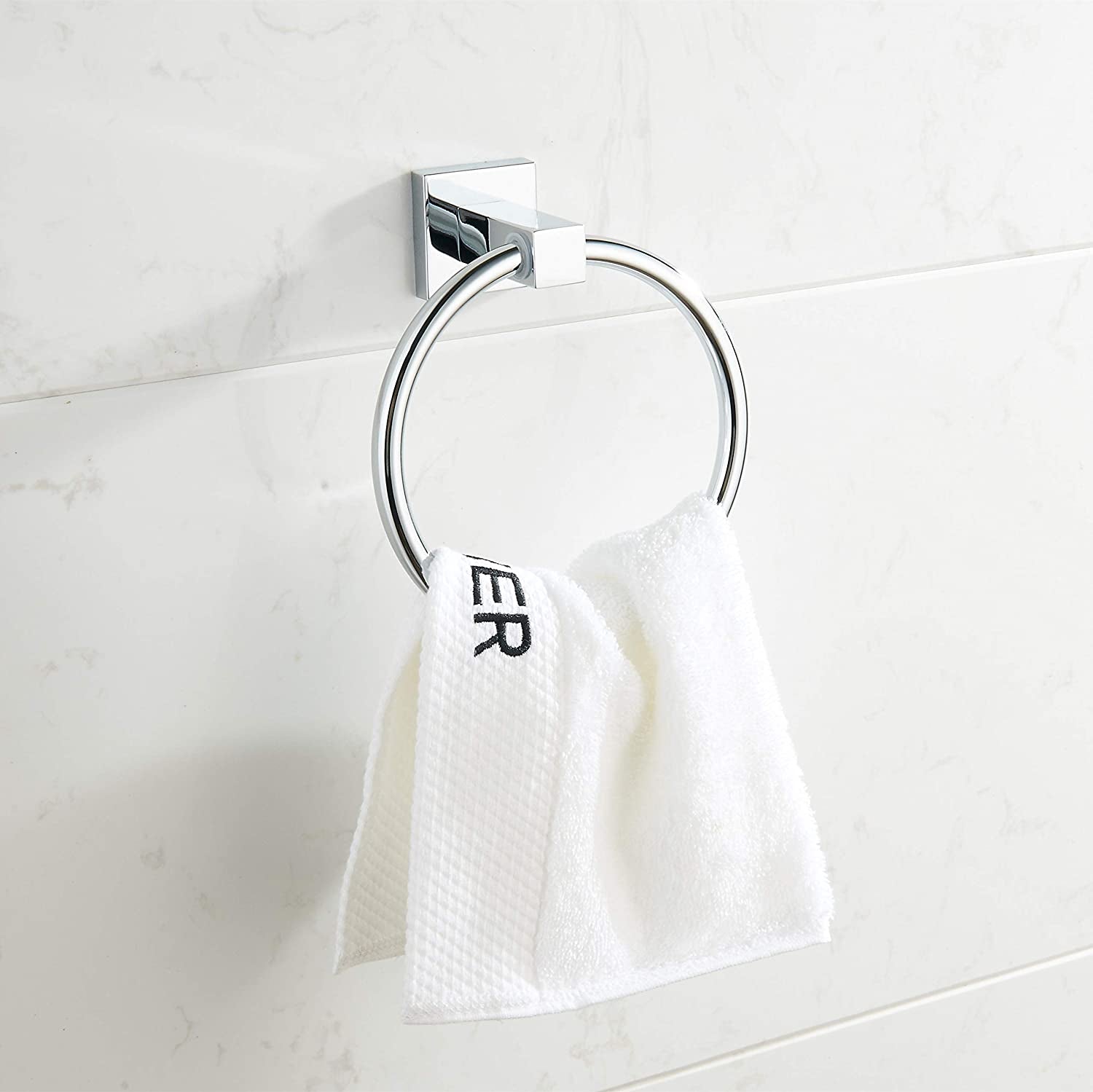 BGL Towel Ring Minimalist Wall-Mounted with Chrome Plated for Bathroom