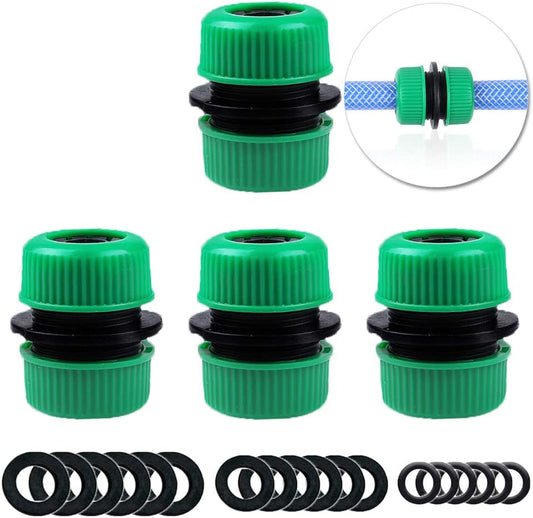 4 Pack 1/2 Inch(12.5Mm) Hose Repair Connector Extender for Join 1/2 Inch Garden Hose Pipe Quick Repair Connection