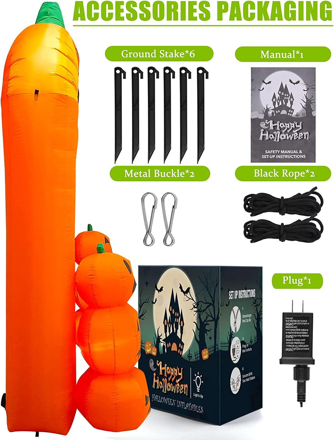 9 Feet High Halloween Inflatable Pumpkin Arch, Blow up Pumpkin Gate Large Halloween Outdoor Indoor Decorations Holiday Yard Lawn Inflatables Decor for Home Family Halloween Party Supplies