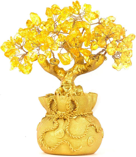 Feng Shui Money Tree Office Home Table Feng Shui Decoration Crystal Money Tree for Wealth and Good Luck