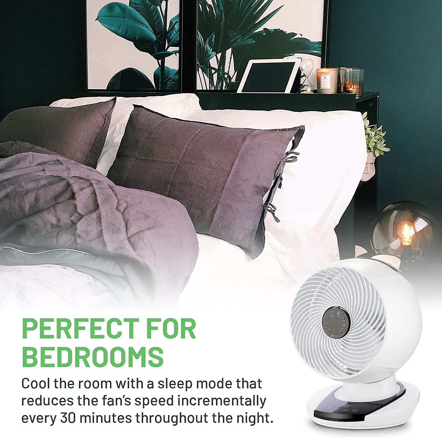 fan 1056 Air Circulator Award-Winning, Super-Quiet, Energy-Efficient Desk Fan for Bedroom and General Home Use [Energy Class A]