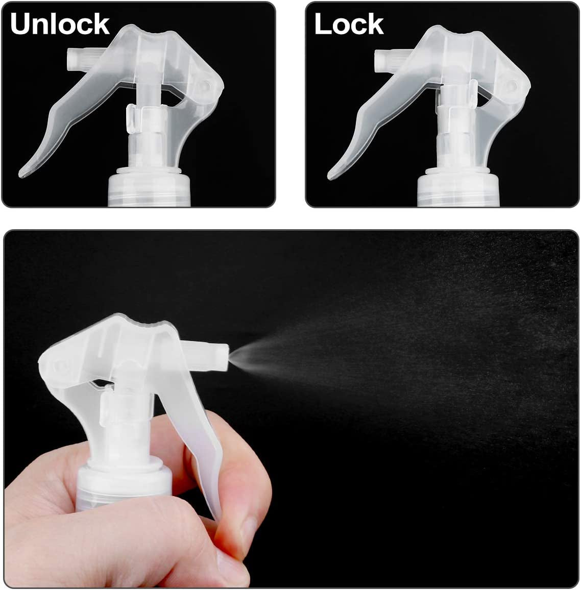 200Ml Water Spray Bottles Misting Clear Hair Sprayer Empty Water Alcohol Bottle for Travel Beauty Cleaning Gardening (2PCS)