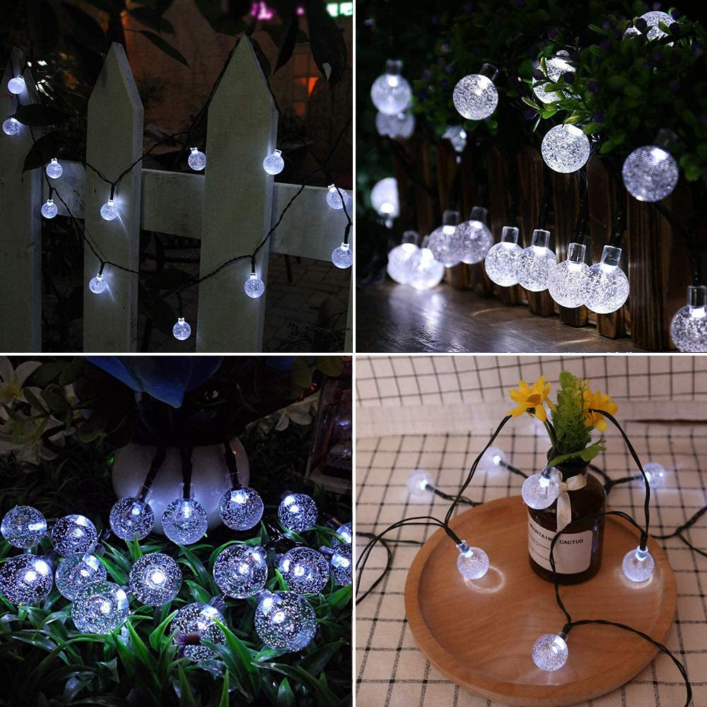 Solar Lights Outdoor Garden Lights Solar Powered 23Ft 50 LED Fairy Lights 8 Modes Auto On/Off Outdoor Christmas Lights Waterproof Globe String Lights for Garden Gazebo Patio Party Xmas Tree Ulanox