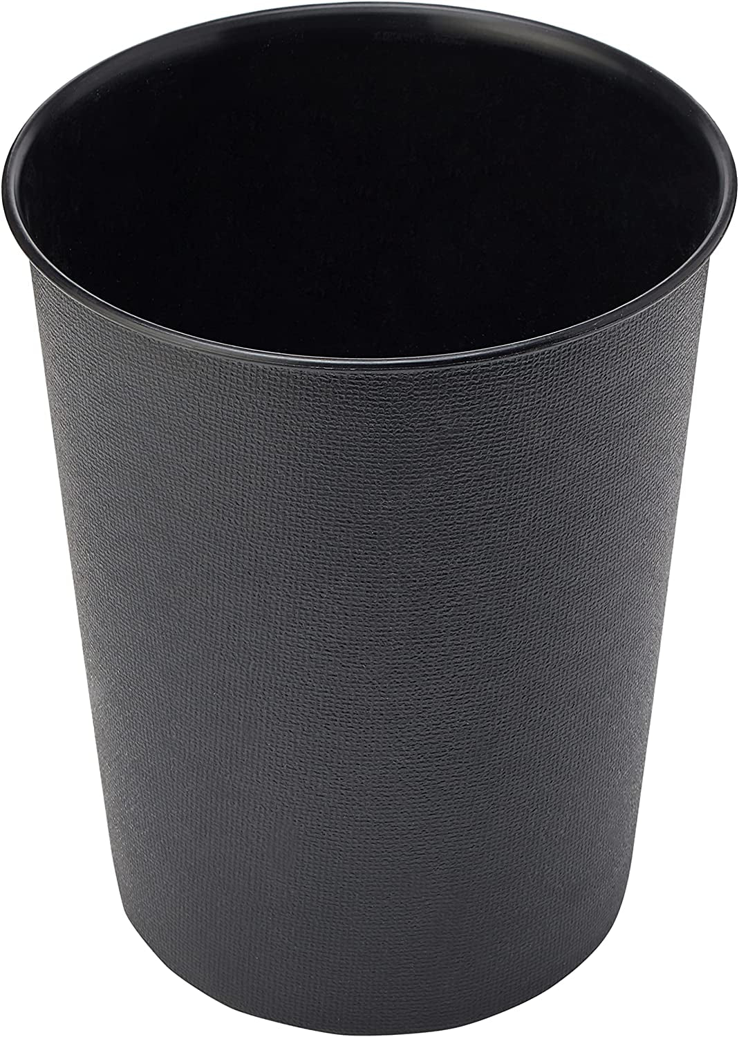 Quality Vibrance Black Lightweight Plastic Waste Paper Basket Bin