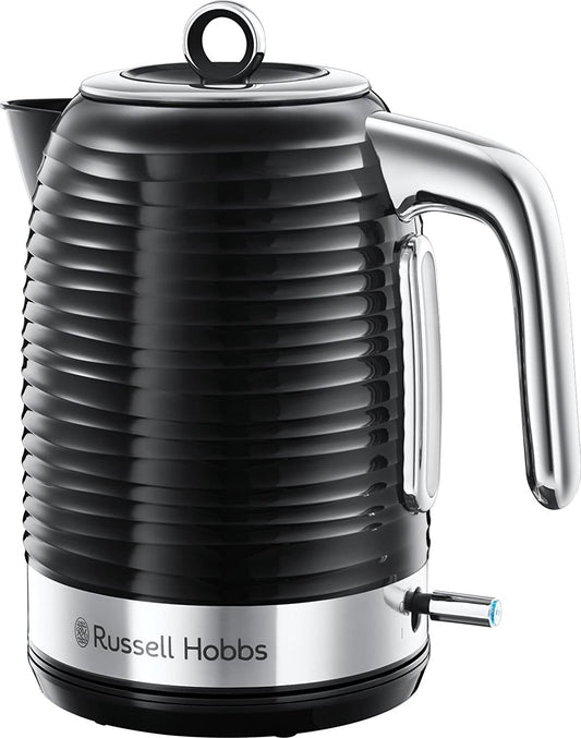 24361 Inspire Electric Fast Boil Kettle, 3000 W, 1.7 Litre, Black with Chrome Accents
