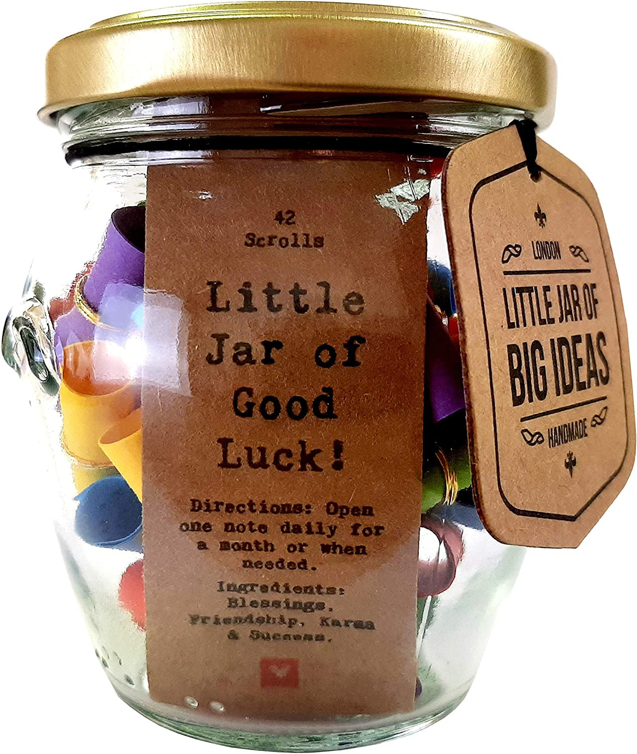 Little Jar of Good Luck - Thoughtful Gift - Unique Present - Artisan Handcrafted Gift (Standard)