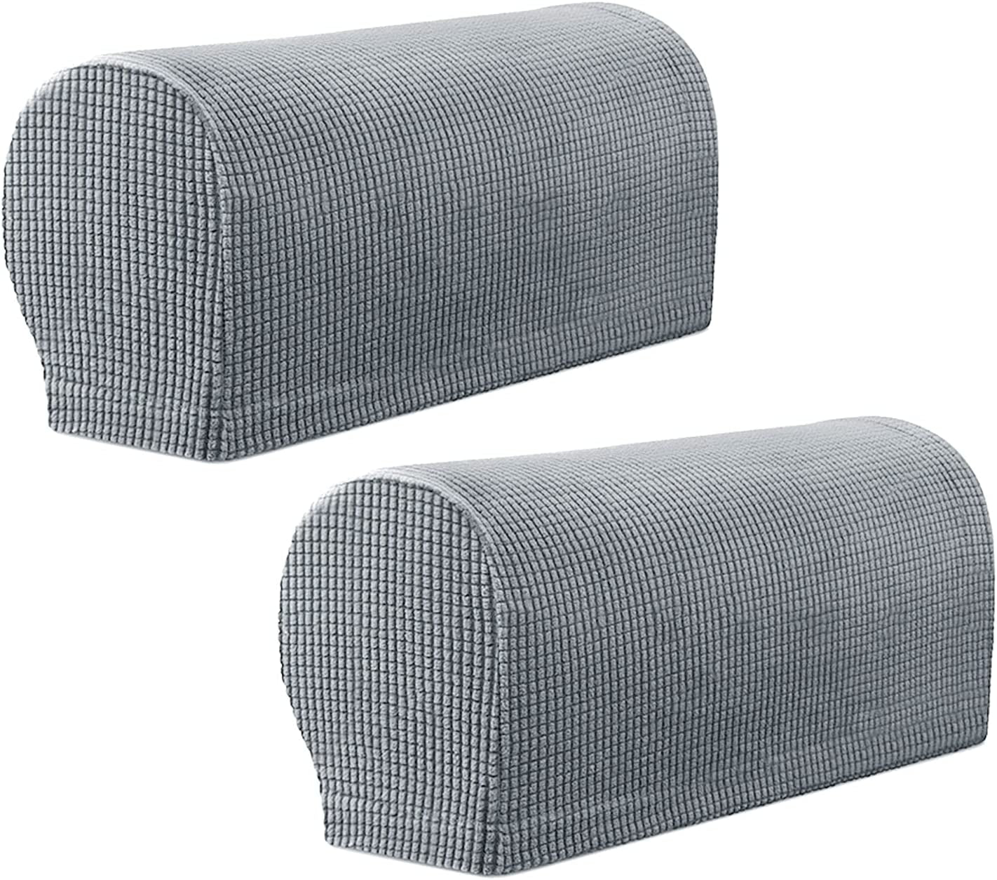 Arm Rest Covers Sofa Set of 2 Stretch Armrest Chair Covers Waterproof Armchair Couch Anti-Slip Furniture Protector Slipcovers for Armchairs Sofa Couches Recliner (Light Grey)