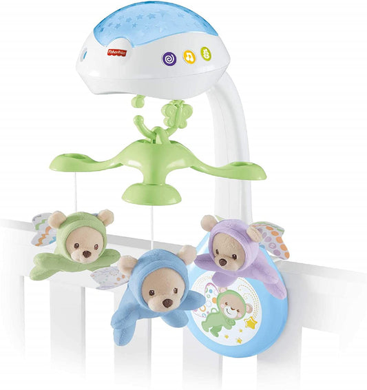 Butterfly Dreams 3-In-1 Projection Mobile - Crib Toy & Sound Machine - Star Projection - Soothing Music - Gift for Babies