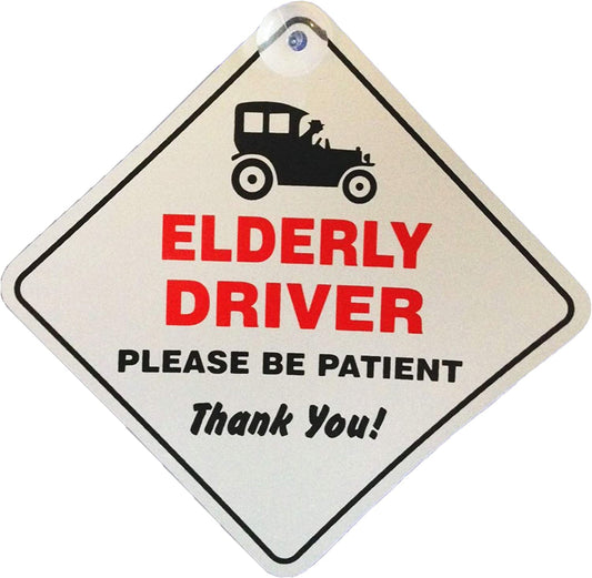 Driver Please Be Patient Window Sucker Sign, Blue, One Size, AMZ-SNL_UK_28839