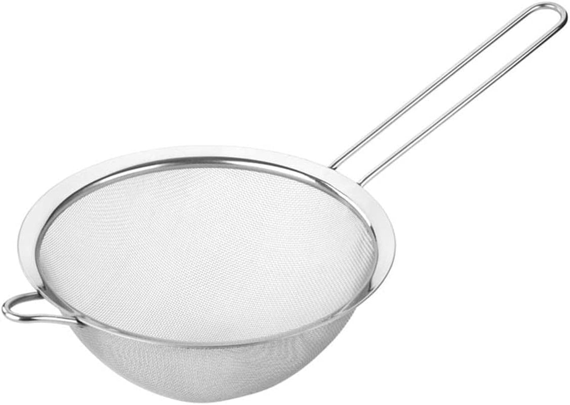 10A10005 Small Stainless Steel Sieve Grey 8Cm