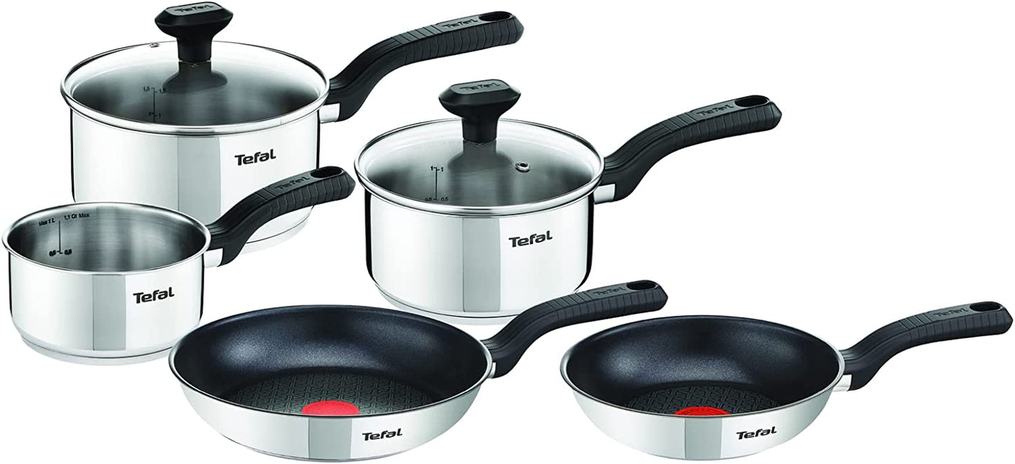 5 Piece, Comfort Max, Stainless Steel, Pots and Pans, Induction Set, Silver