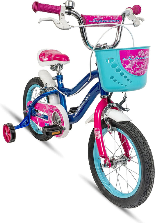 Elm Toddler and Kids Bicycle, Stablilisers, Adjustable Seat, 12, 14, 16, 18, 20 Inch Tyres, Multiple Colours