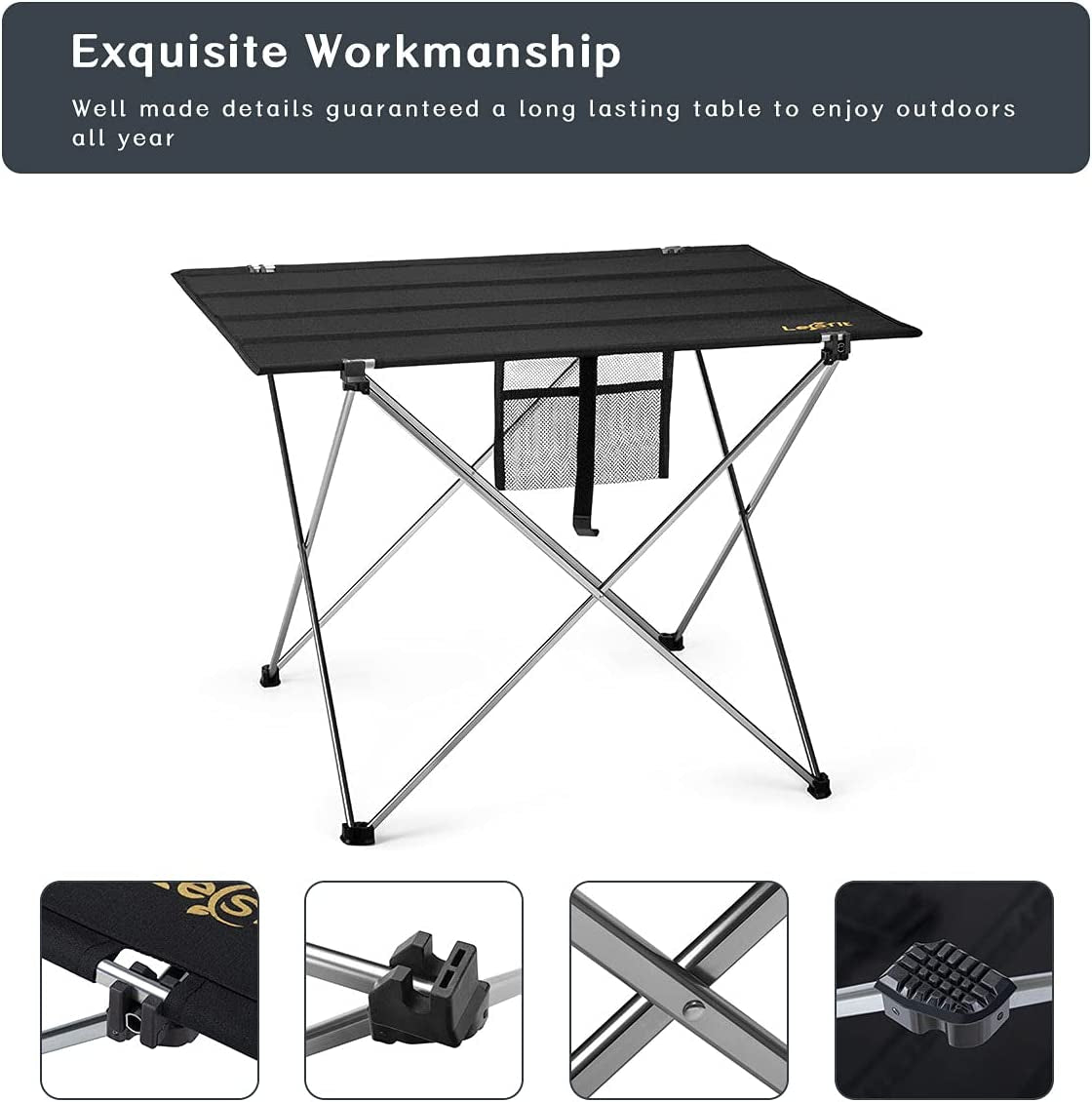 Camping Table Lightweight, Portable Folding Picnic Table with Carrying Bag
