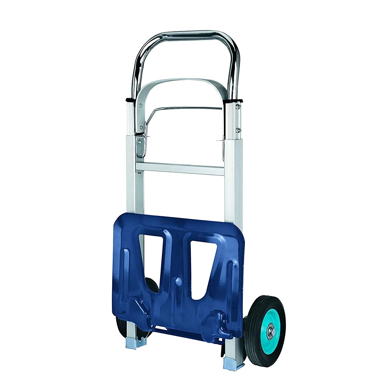 BT-HT 90 Folding Sack Truck | 90 Kg Capacity Aluminium Framed Folding Trolley on Wheels | Folding Hand Truck with Extendable Handle, Multicolor