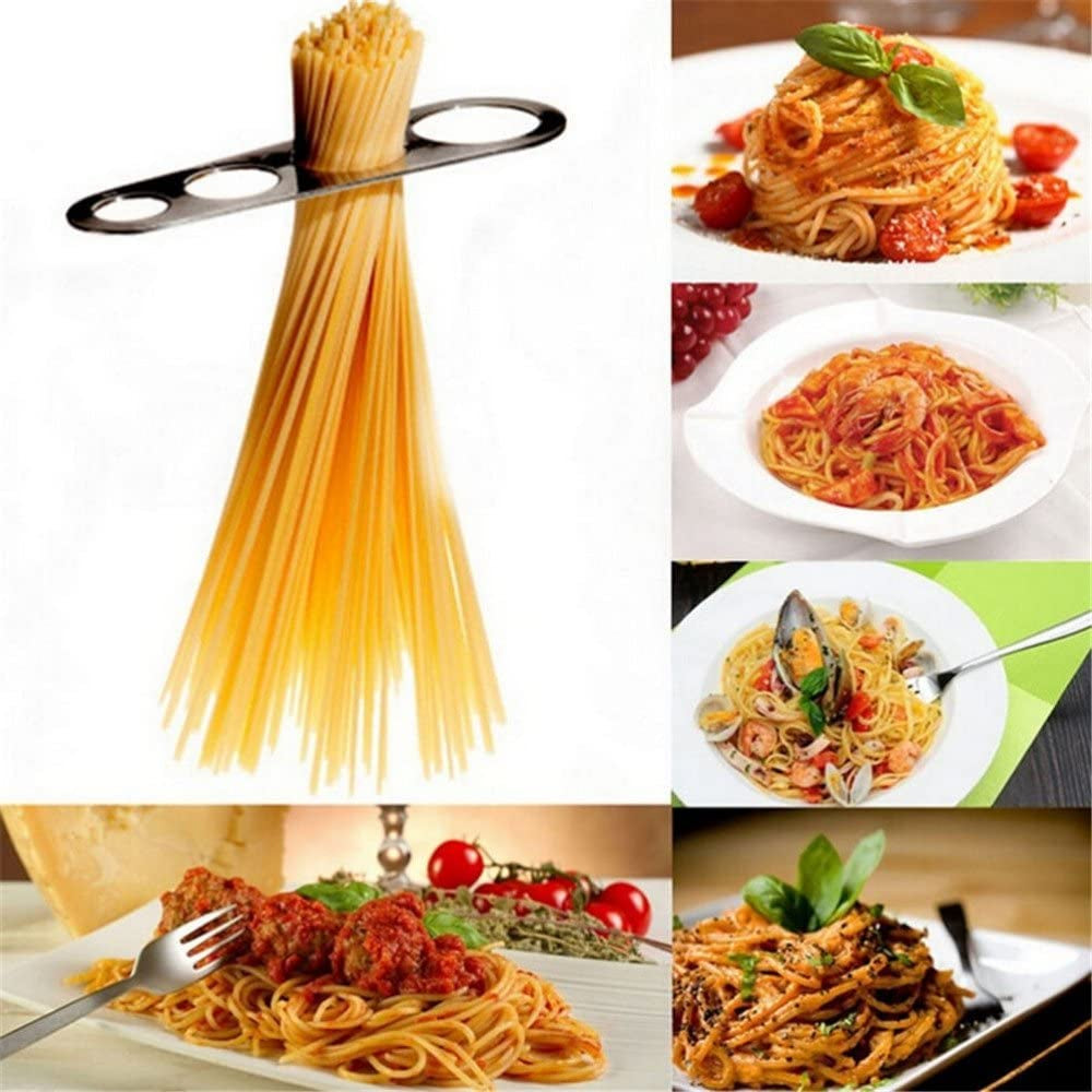 LVEDU 1PCS Stainless Steel Spaghetti Measure Tool 4 Holes Pasta Measuring Portion Control Gadgets Kitchen Accessories