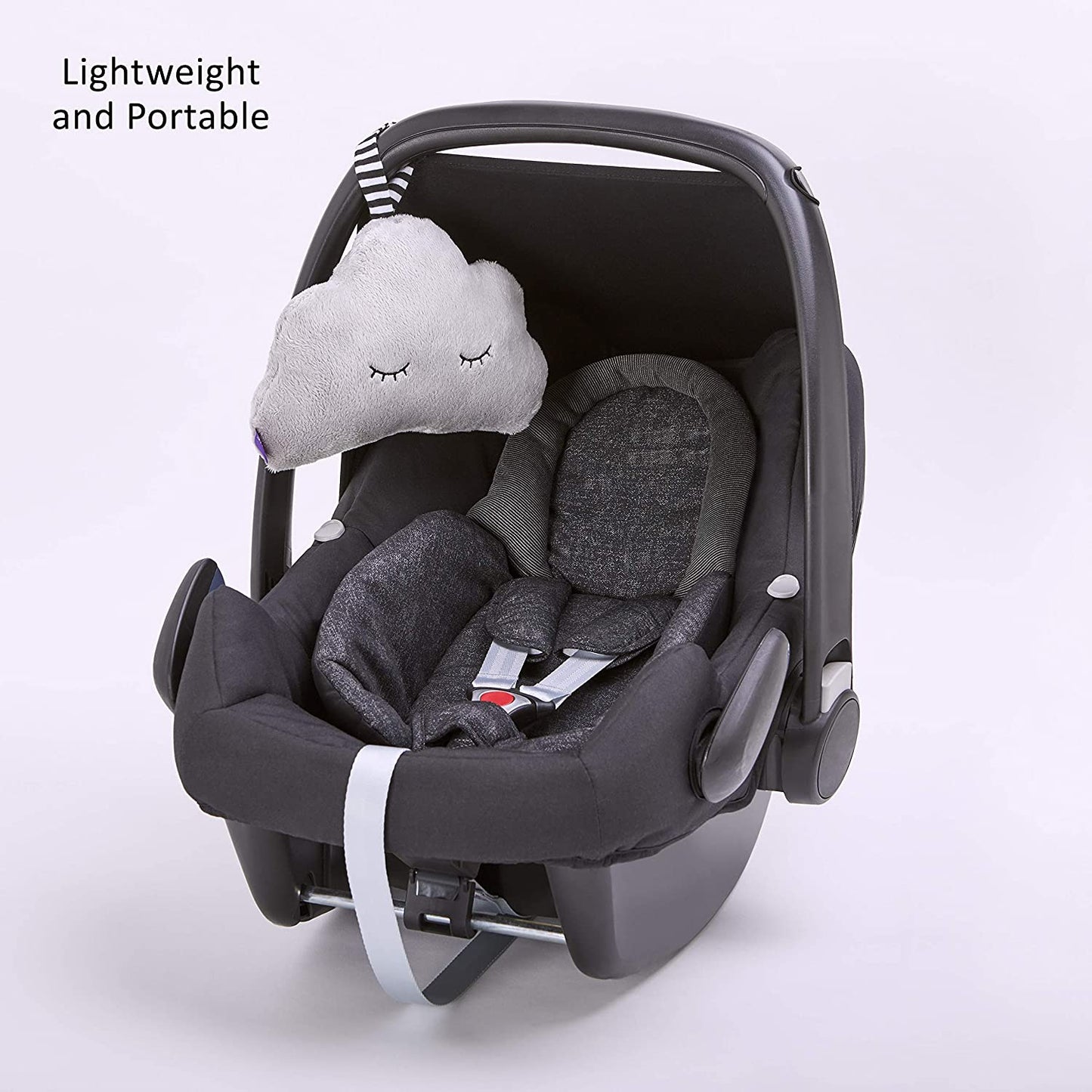 cloud Baby Sleep Aid with 4 Soothing Sounds and 2 Gentle Light Options – Soft Plush Feel – Portable & Stylish