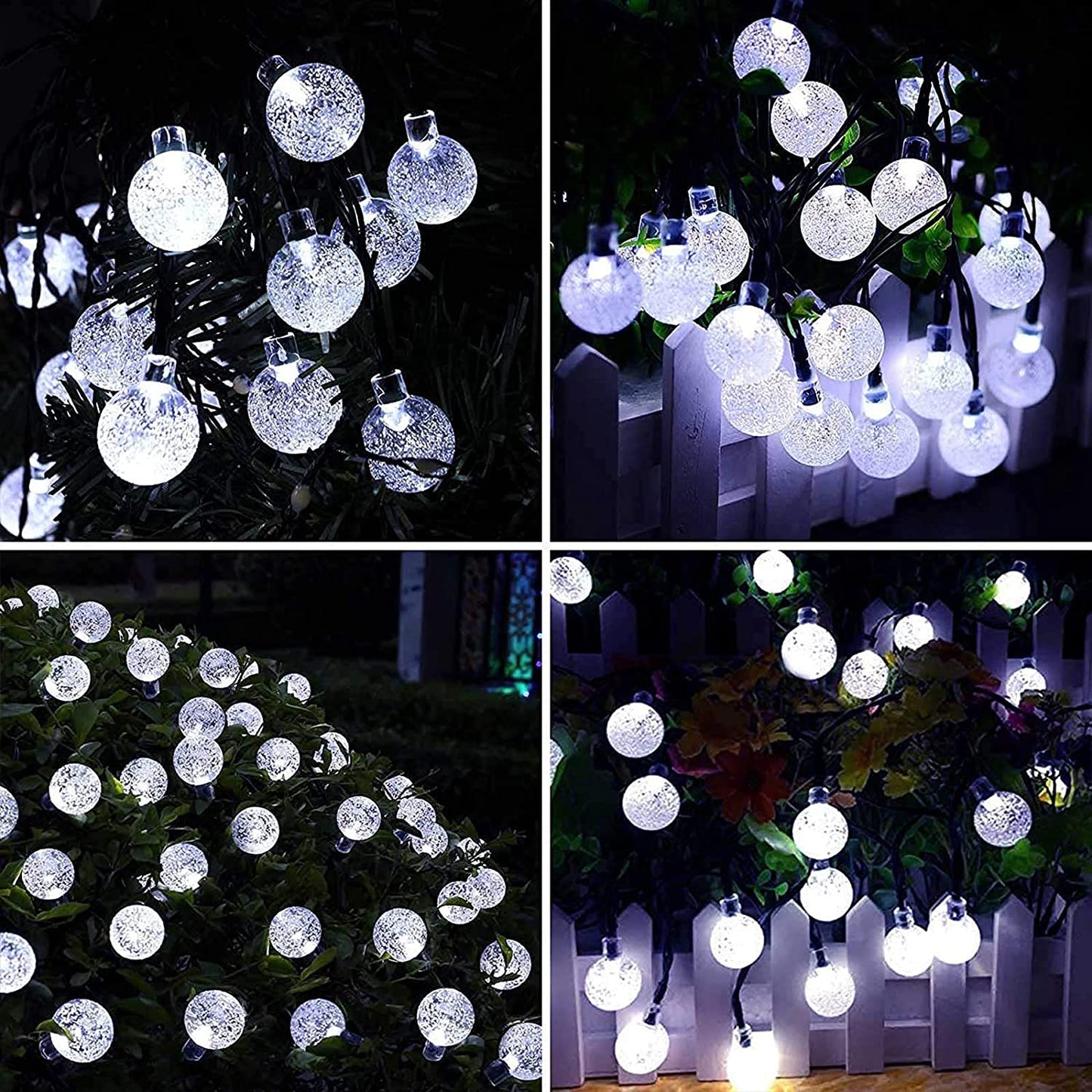 Solar Lights Outdoor Garden, 5M 30LED Solar Fairy Lights with 8 Modes Solar String Lights Waterproof for Outdoor/Indoor, Home, ,Wedding, Party, Festival, Christmas Decorations(Cool White)