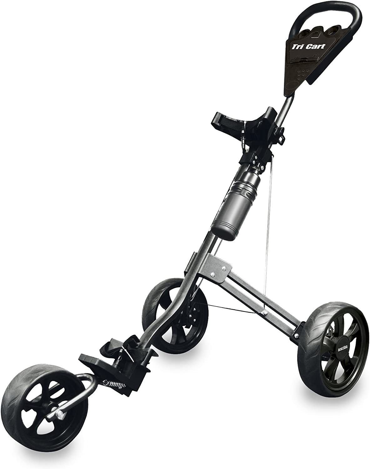 2019 Golf Tri Cart 3 Wheel Mens Push/Pull Golf Trolley + Free Water Bottle