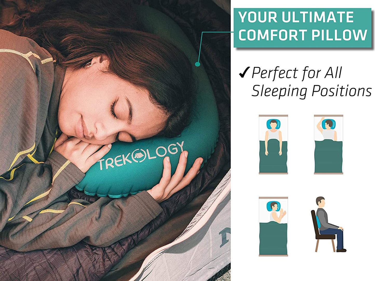 Camping Pillows for Adults Kids, Inflatable Pillow for Camping, Inflatable Travel Pillow, Blow up Pillows for Camping, Small Pillow for Travel, Beach Pillow Inflatable Cushion Fishing Pillow