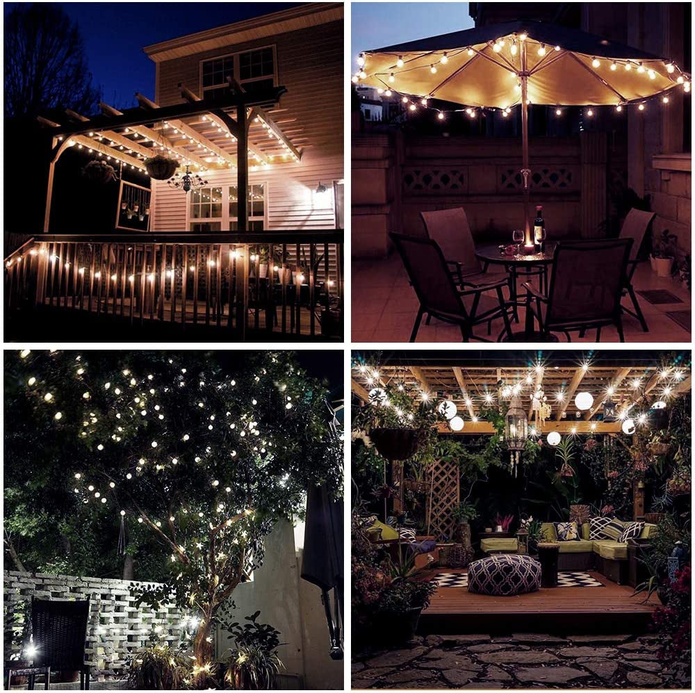 Solar Lights Outdoor Garden Lights Solar Powered 23Ft 50 LED Fairy Lights 8 Modes Auto On/Off Outdoor Christmas Lights Waterproof Globe String Lights for Garden Gazebo Patio Party Xmas Tree Ulanox