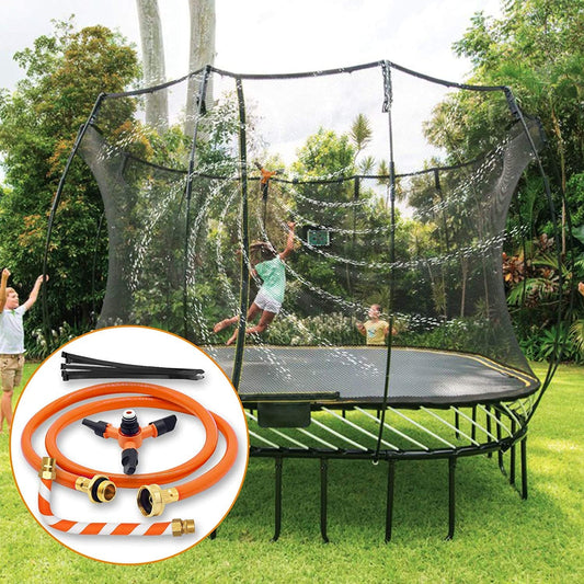Trampoline Sprinkler for Kids, Outdoor Trampoline Water Play Sprinklers Accessories, Long Trampoline Spray Water Park for Backyard Summer Water Play Toys Games for Boys and Girls