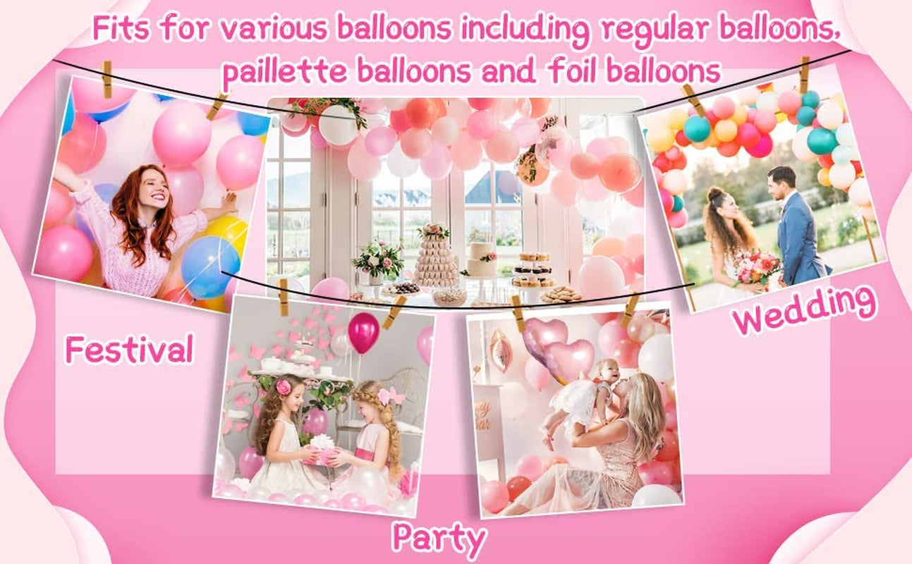 Aerwo Balloon Pump Electric Air Inflator Pump,Ac220V-240V 600W Portable Dual Nozzle Electric Balloon Pump with 100 PCS Balloons, Tying Tool and Balloon Arch Kit for Party Birthday Wedding Decoration