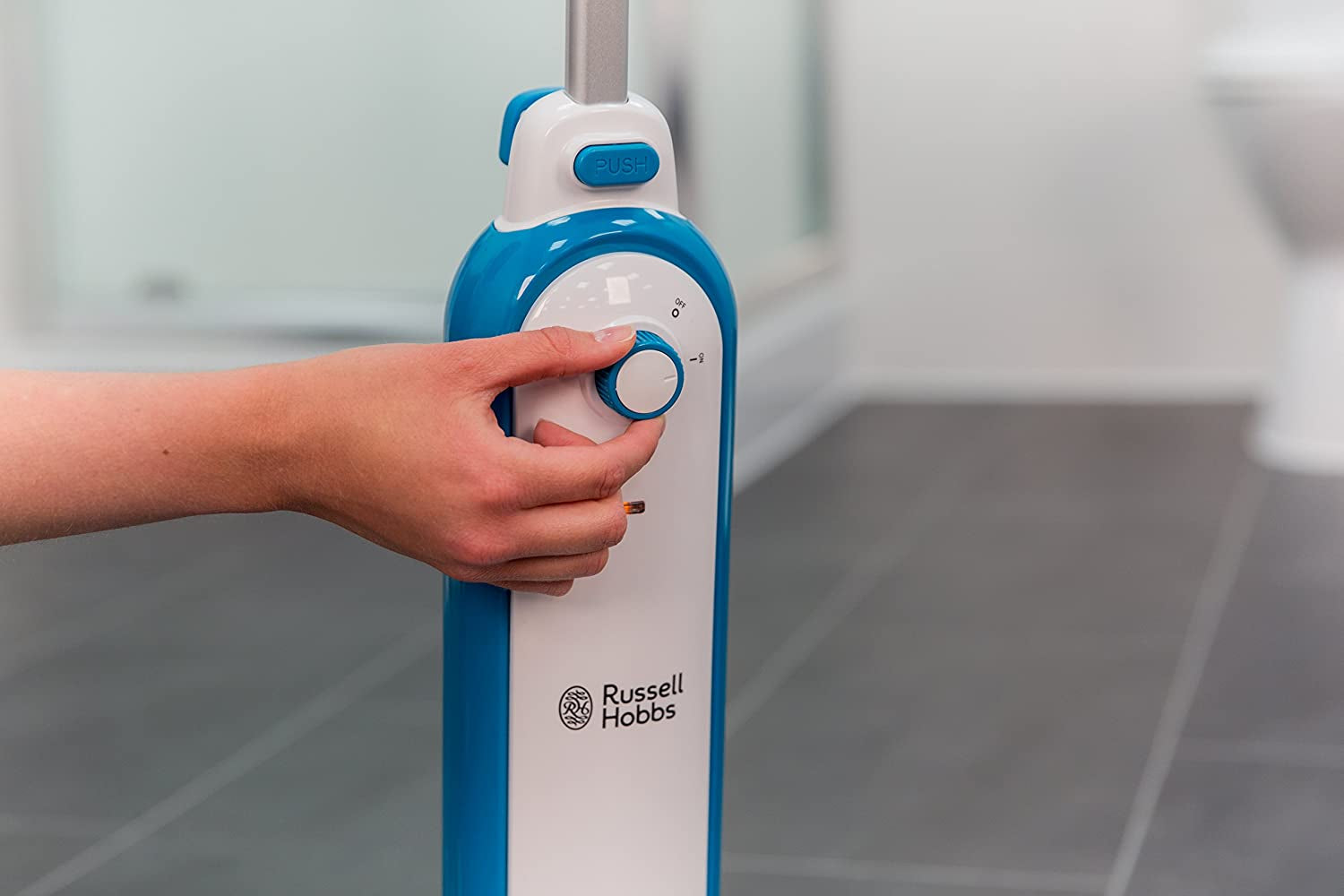 RHSM1001-G Steam and Clean Steam Mop White & Aqua - Free 2 Year Guarantee