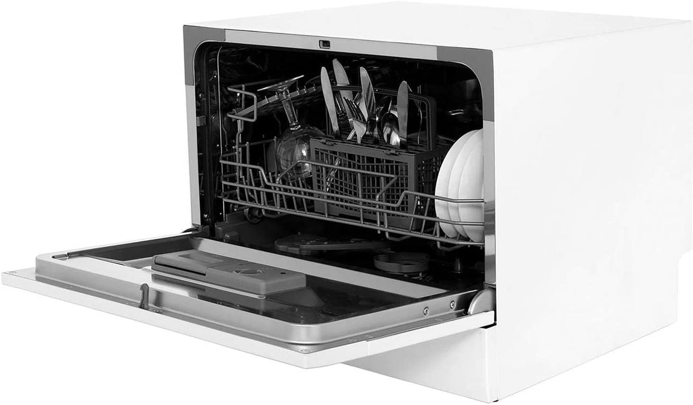 ZDM17301WA Freestanding Compact Dishwasher, 5.7 Liters, White, Noise Level: Decibels 52