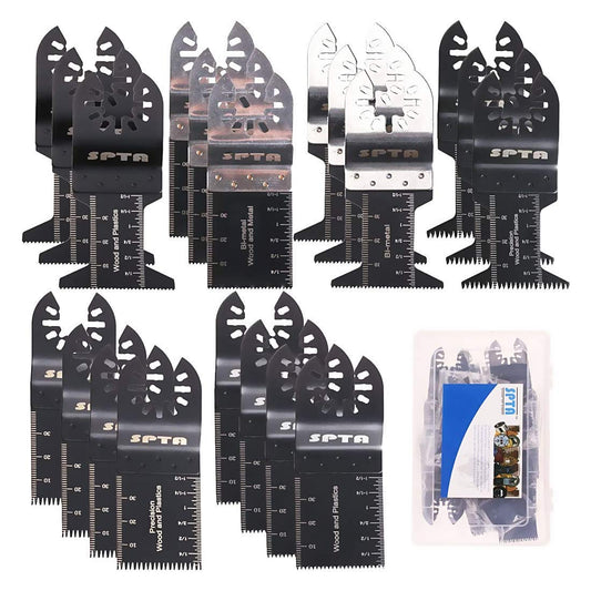 20Pcs Oscillating Saw Blades, Professional Wood/Metal/Plastic Universal Multitool, Quick Release Saw Blades