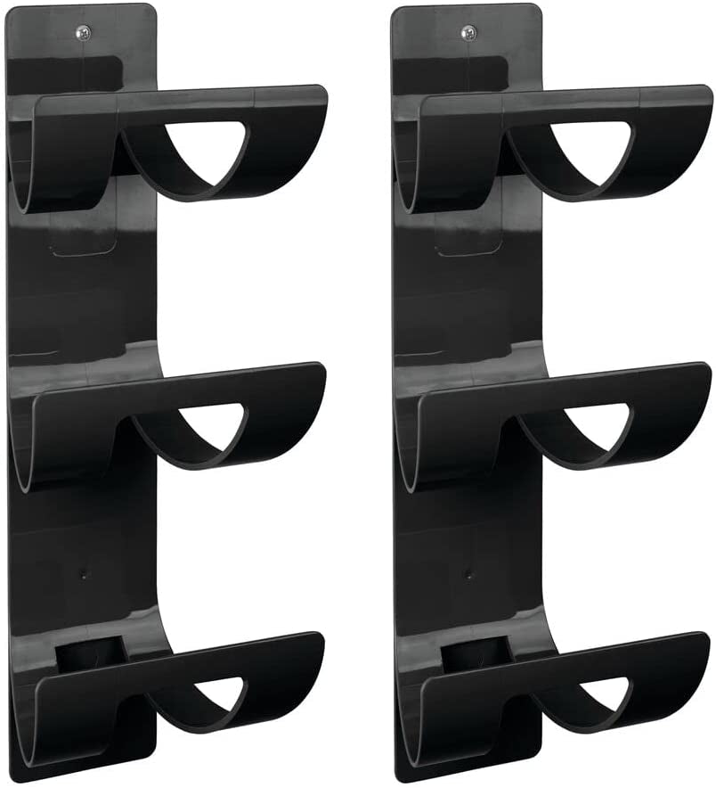 Set of 2 Hanging Caddy – Wall Mounted Towel Storage Rack for the Bathroom – Elegant Hanging Hooks for Towels – Black