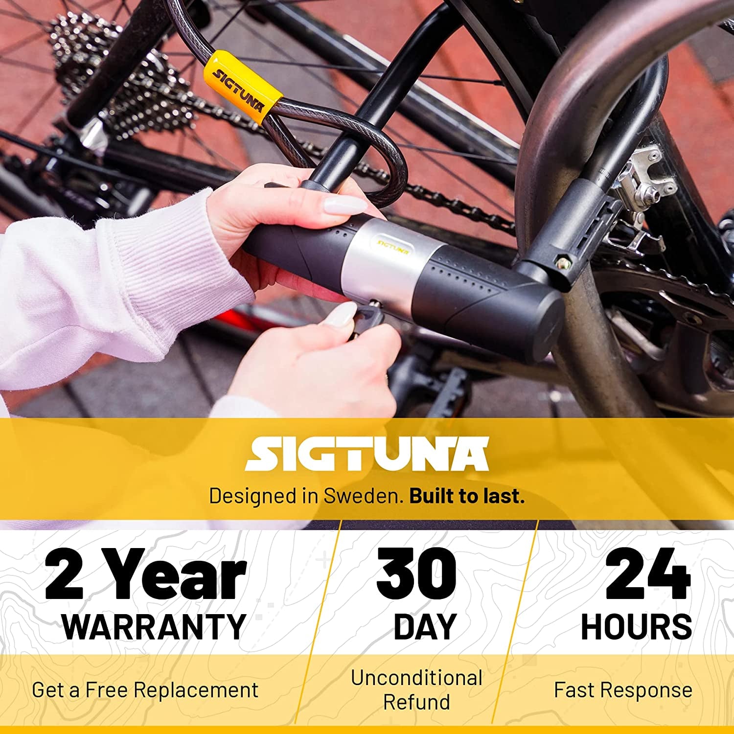 Sigtuna folding sale bike lock