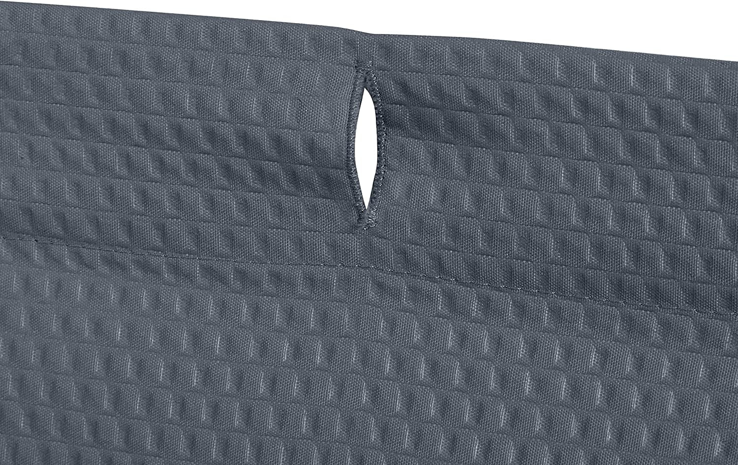 Waffle Texture Shower Curtain - 72 Inch, Grey