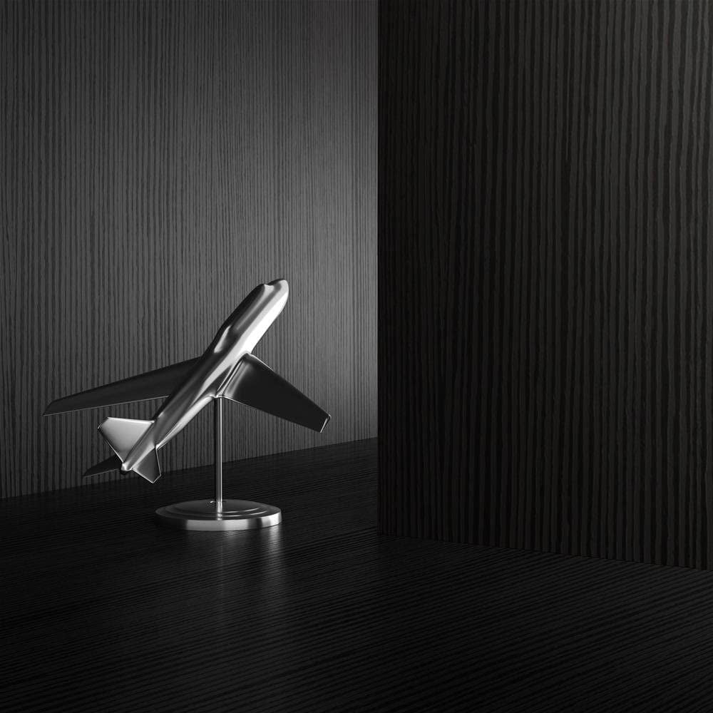 , Easy, Extendable Console Table with Extension Leaves Holder, Ashwood Black, Laminate-Finished/Aluminium, Made in Italy