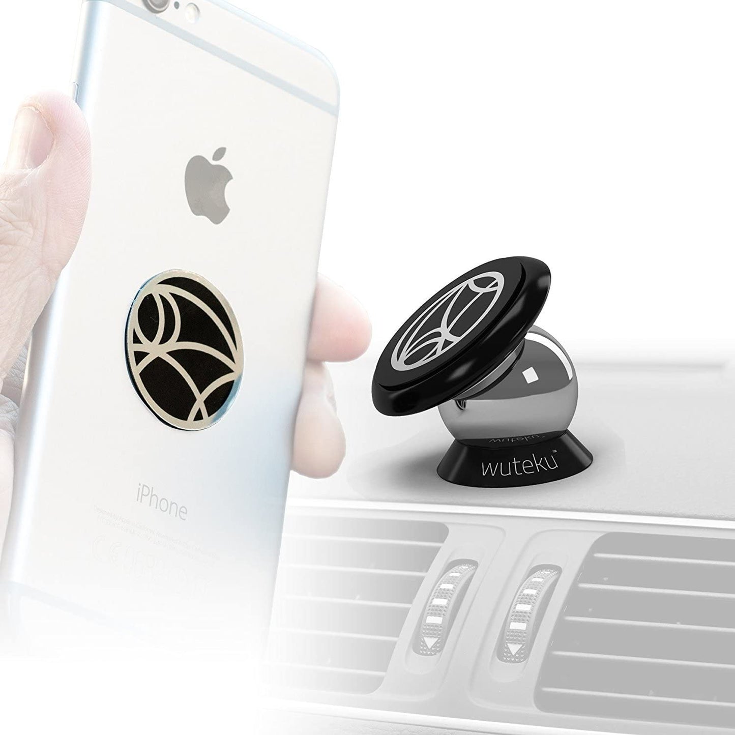 Best Car Phone Holder Universal Magnetic Dashboard Mount - Compatible with Iphone X XS XR MAX 8 Galaxy S10 S9 S8 More Mobiles by Pro Drivers