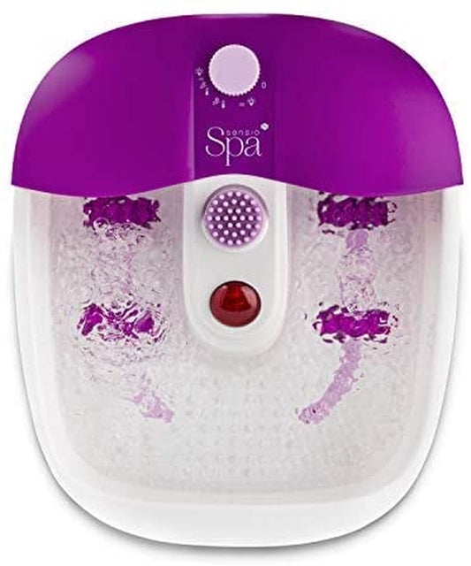 Sensio Foot Spa Massager Pedicure Bath – Nine Accessories - Pamper Your Feet with Heat, Bubbles and Massaging Tools – All in One Home Salon – Therapeutic Massage Tub Pedicure Set