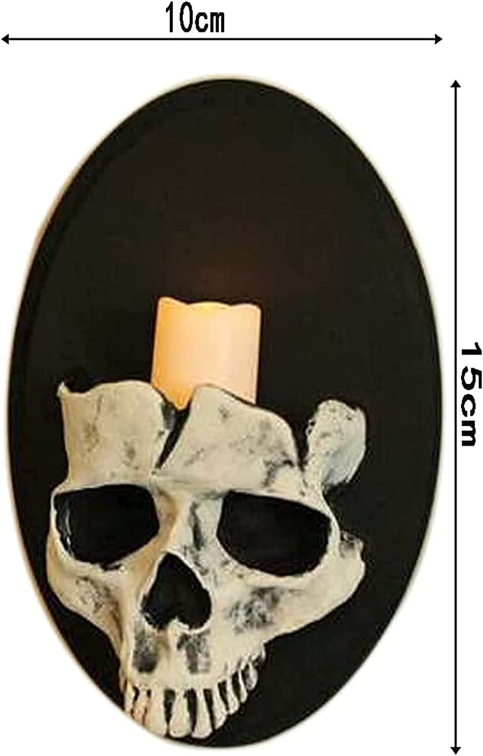 Skull Wall Candle Holder ，Skull Candle Holder Gothic Decor Halloween Decorations ，Suitable for Halloween Candlelight Dinner, Dining Room, Living Room and Shop（2Pcs）