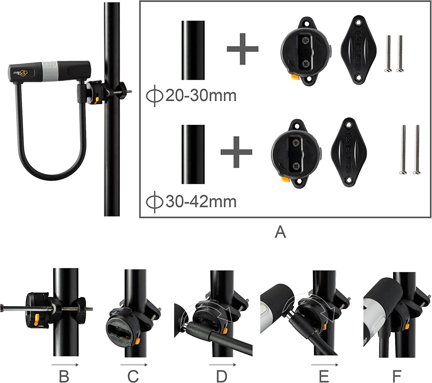 Bike U Lock with Cable Heavy Duty Bicycle U-Lock, 14Mm Shackle and 10Mm X1.8M Cable with Mounting Bracket for Road Bike Mountain Bike Electric Bike Folding Bike, Great Bike Safety Tool