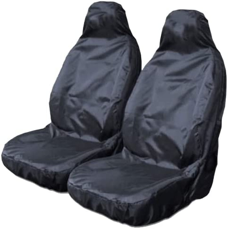 BLKWPSPFP920 Heavy Duty Black Waterproof Car Seat Covers /Protectors - 2 X Fronts