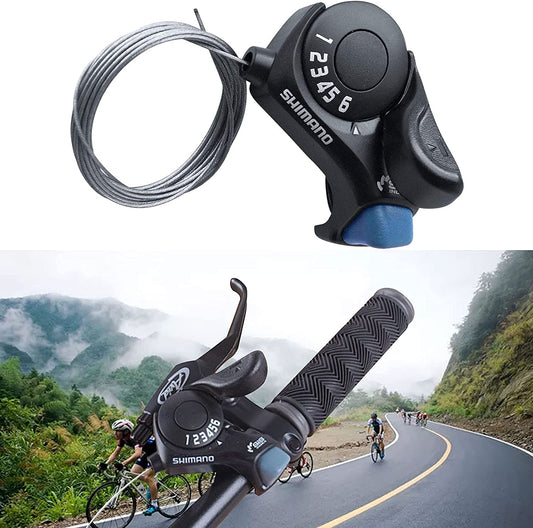 Bicycle Gear Shifter, 6/7 Speed TX30-6R/7R Right Thumb Bike Shift Lever for Mountain City Road Folding Bicycle