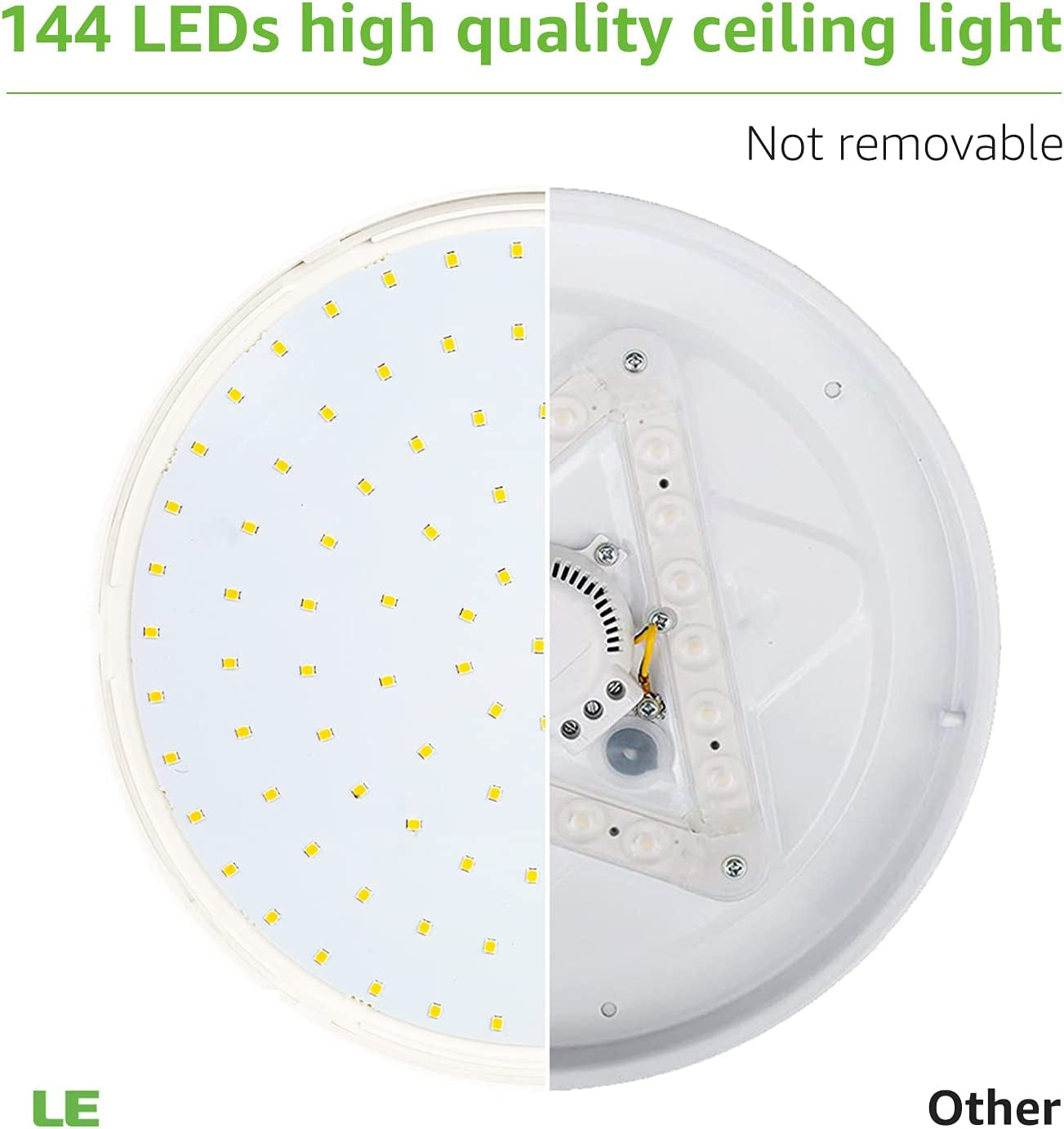 Lepro Bathroom Light, 15W 1500Lm Ceiling Lights, 100W Equivalent, Waterproof IP54, Small, Dome, Modern, Flush Ceiling Light for Kitchen, Bulkhead, Toilet, Porch, Bedroom, Utility Room and More