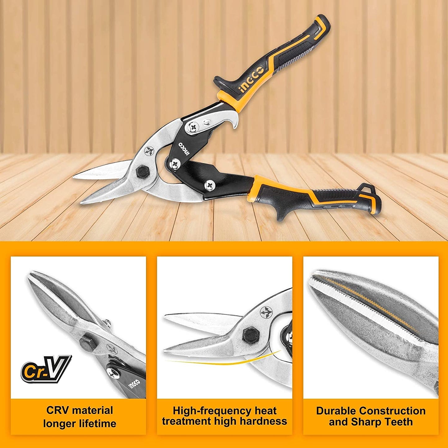 Tin Snips Aviation Snip Set Left Right Straight Cut Snips for Sheet Metal Cutting Pliers Nippers Snip HTSNK0110