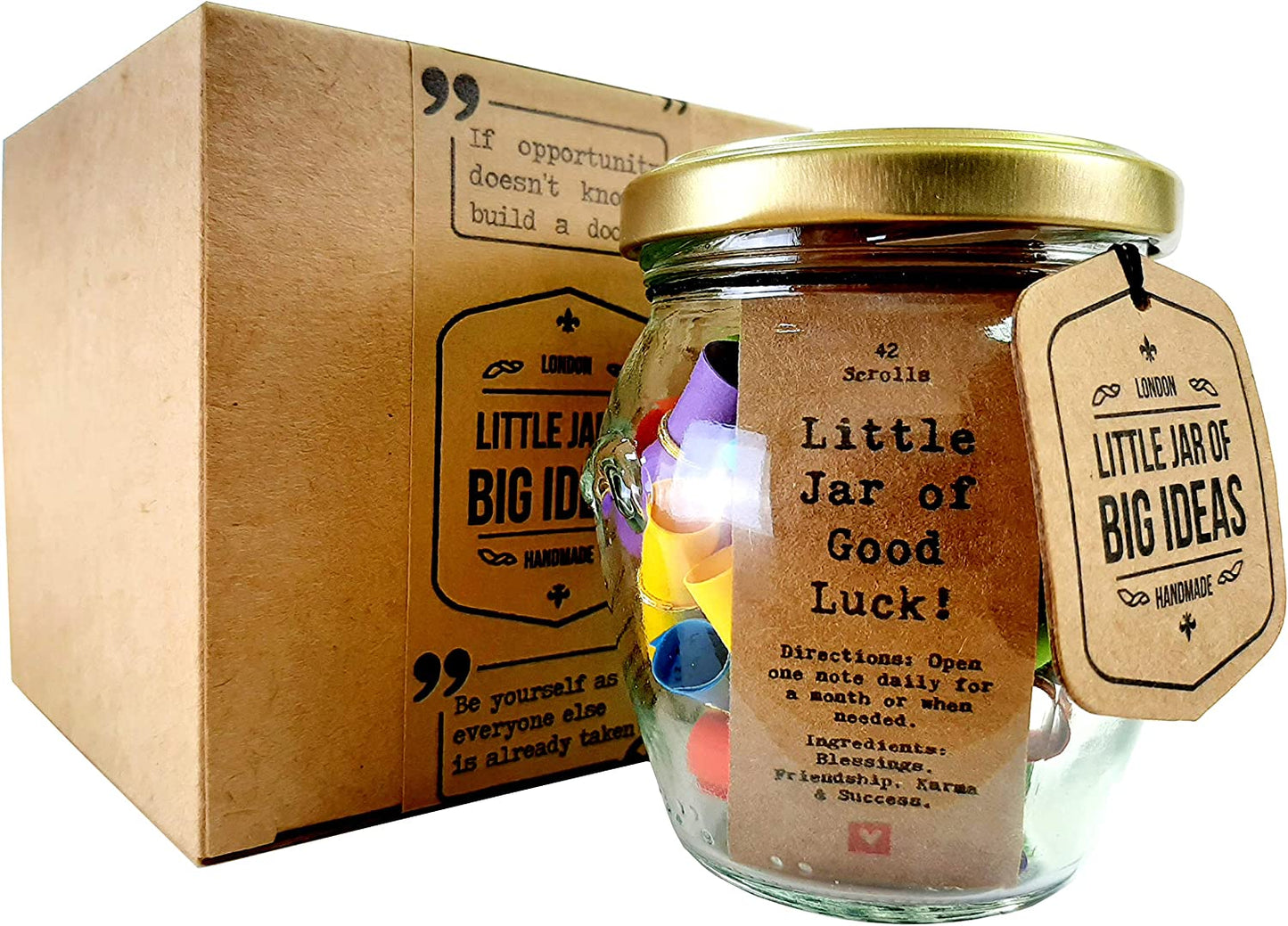 Little Jar of Good Luck - Thoughtful Gift - Unique Present - Artisan Handcrafted Gift (Standard)