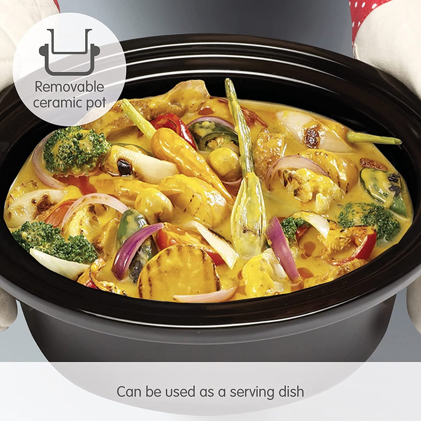 460017 3.5 Litre Ceramic Slow Cooker, One-Pot Solution